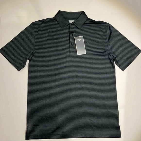Callaway golf polo shirt with collar black heather, color men’s size small NWT. - Picture 1 of 5
